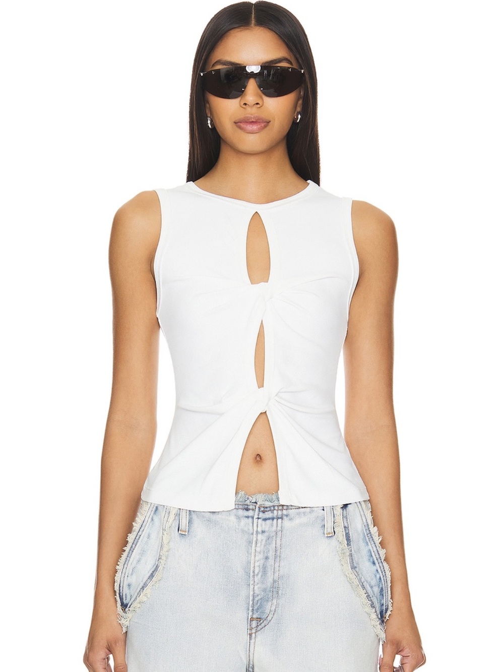 h:ours Rhyan Top in White